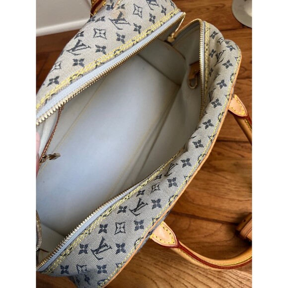 Louis Vuitton LV Mini Lin Marie Navy Monogram Satchel Handbag - Picture 7 of 11